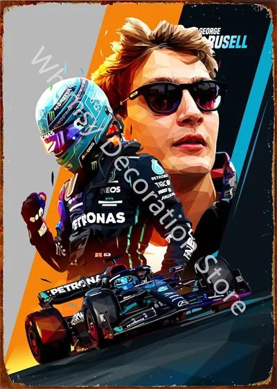 Vintage Classic Sports Car Racing F Car Metal Tin Signs Ratro Plate Home Bar Pub Garage Spark Plug Decorative Plaques Cuadros
