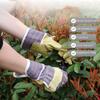 Safety Multi-Purpose Use Work Leather Gloves with Wear-resistant Air-permeable Lightweight Gardening Utility Leather Cuff Gloves