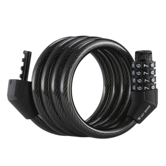 Bike Cable Combination Lock 4-Digit Password Anti-theft Bicycle Lock Cable Lock with Zinc Alloy Core for MTB Road Bike Scooter