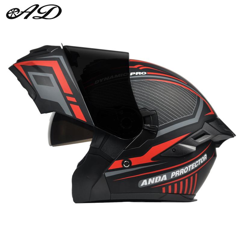 AD Motorcycle Helmet for Men and Women, Winter Full-face Helmet for Motorbikes and Electric Vehicles, All-season Safety helmet3C Authentication