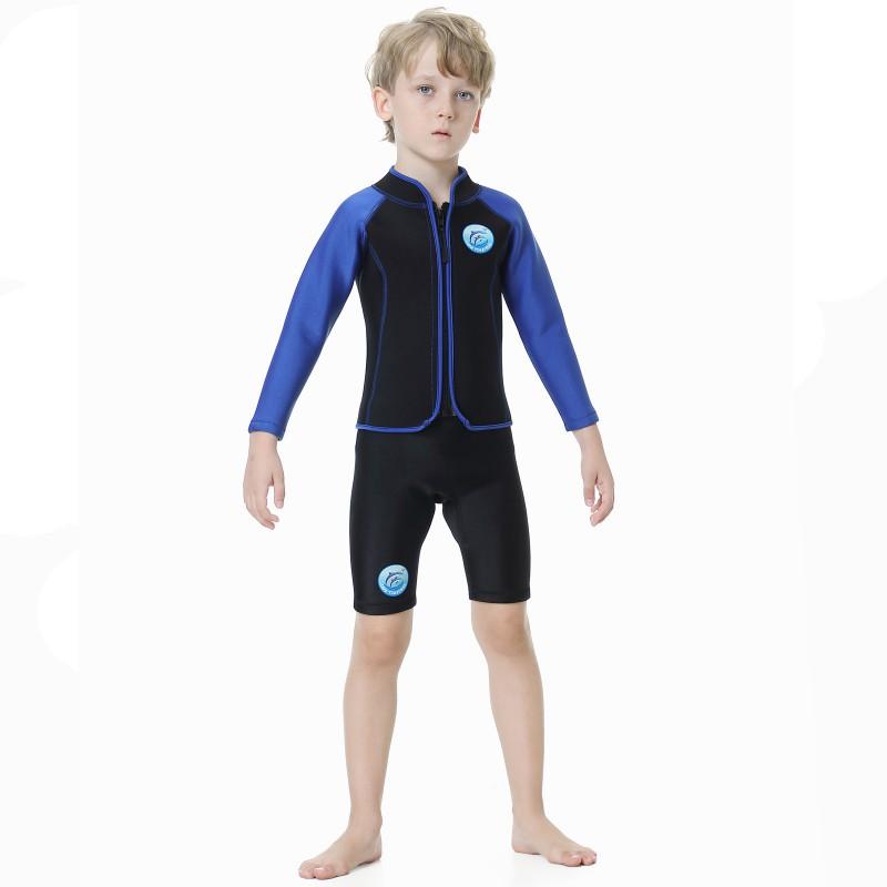 Diving Wetsuit Kids 2.5mm Neoprene Shorty Suit Warm Thermal Snorkeling Surfing Jellyfish Protection Unisex
