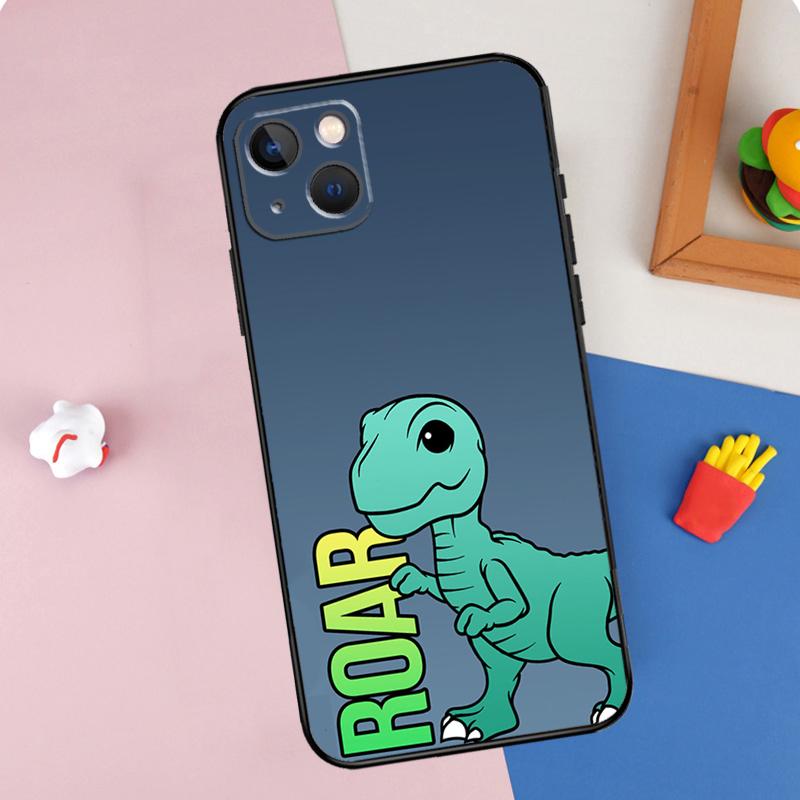 Cute Dinosaur Tea-Rex Phone Case For iPhone 16 Pro Max 11 12 13 14 15 Pro Max Mini XR 15 16 Plus 16e Cover Shell
