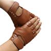 OLOEY Punk Rivet Half-Finger Stage Performance Gloves
