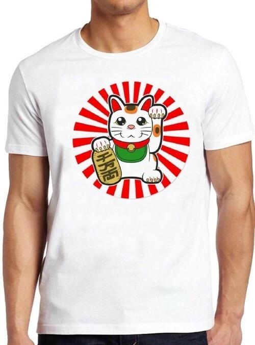 Maneki-Neko Japanese Lucky Cat Chinese Cool Gift Tee T Shirt M253 XXXL