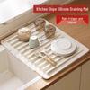 Silicone Drainage Dish Drying Mat & Heat-Resistant Countertop Pad
