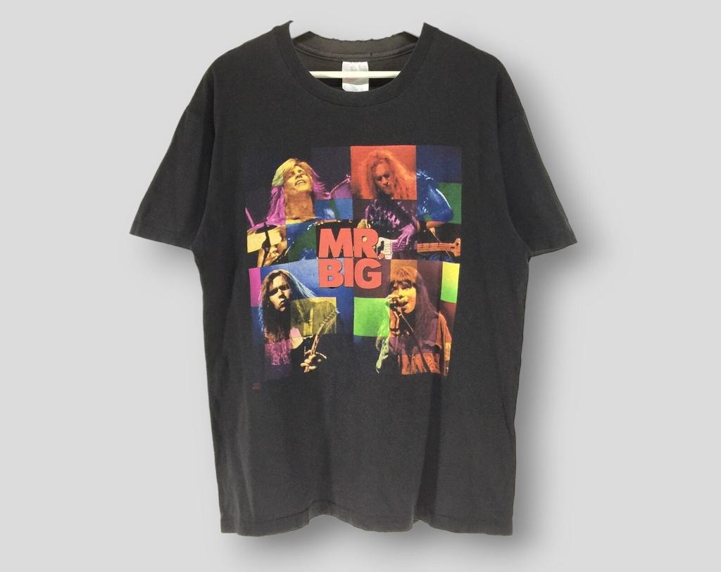 Vintage 90s Mr. Big Japandemonium concert tour distressed T-Shirt collectible American rock vintage band tee single stitch faded black Large