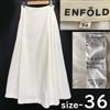 USED/ENFOLD Made In Japan Premium Lined Long Flare Skirt 36 Women’s S White Baroque Japan Skirts