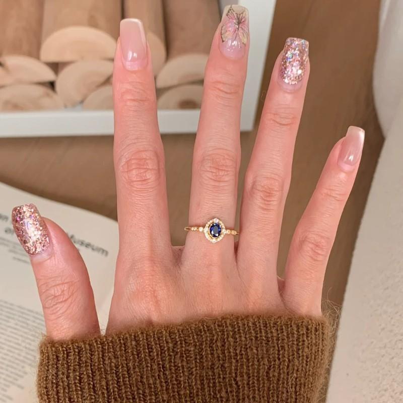 Boutique Copper Unique Ring For Stylish Women With Inlays Beautiful