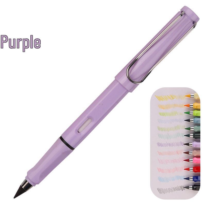 Erasable Posture Correcting Eternal Pencil - 12 Colors, No Sharpening Needed, Durable Lead, Perfect for Kids' Drawing.