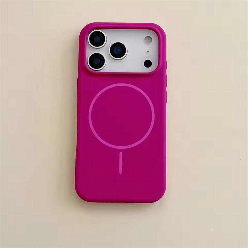 Liquid Silicone Matte Solid Case for iPhone 17 Air 16 15 14 Plus 13 12 Pro Max for Magsafe Wireless Charging Shockproof Cover