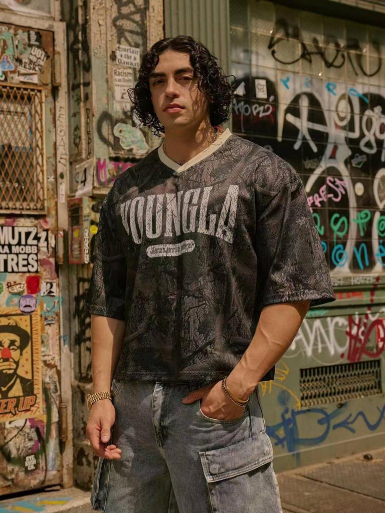 YOUNGLA Breathable Quick-Dry Mesh Running T-Shirt - Short Sleeve for Summer Outdoor Sports & Gym