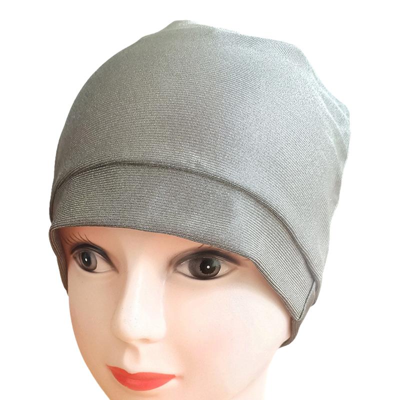 Silver Fiber EMF Shielding Hat 5G RFID Blocking Anti Radiation Beanie Cap with Electromagnetic Wave Protection for Daily Safety