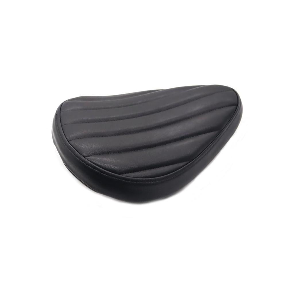 JPMODAO Motorcycle Seat Rich Choice Black Leather Solo Seat with Spring Bracket Kit for Sportster XL1200 883 48 Chopper Bobber Custom Cover, (Vertical
