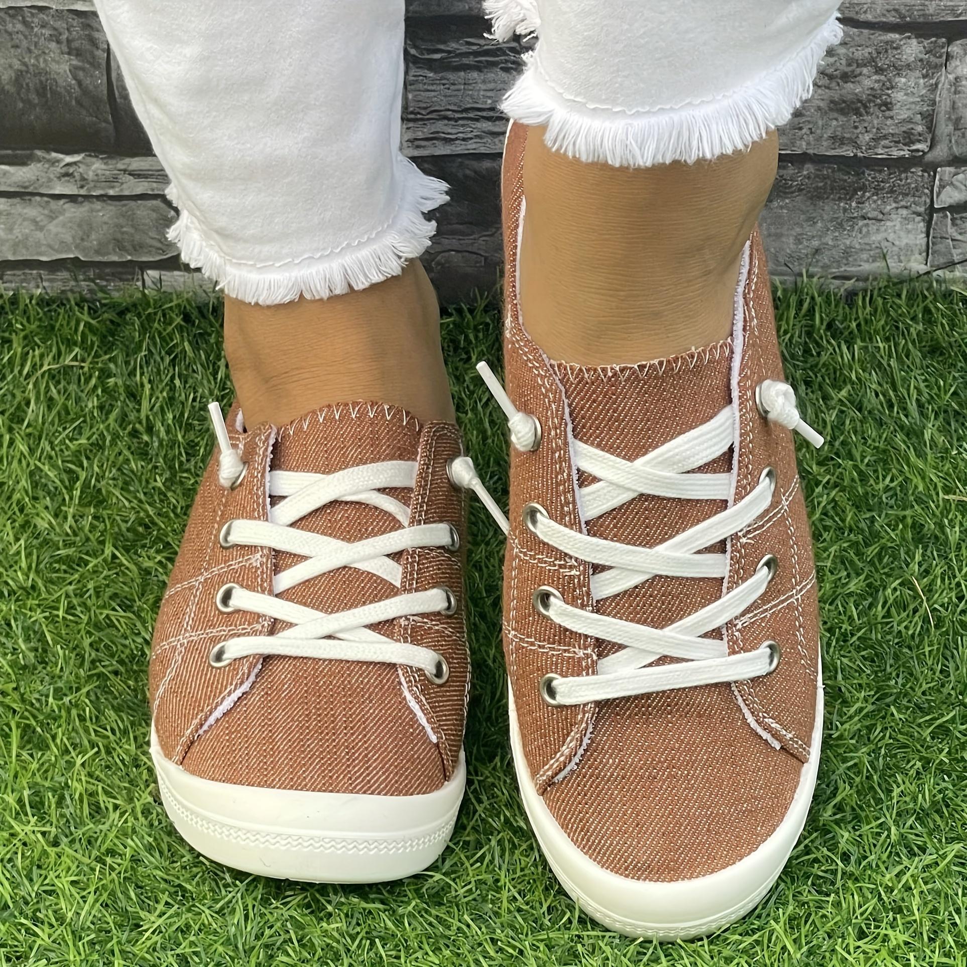 

Lightweight and Comfortable Women s Casual Round Toe Solid Color Fabric Upper TPR Sole Outdoor Work Shoes, All-Season | Hand Wash or Professional Dry Size 35