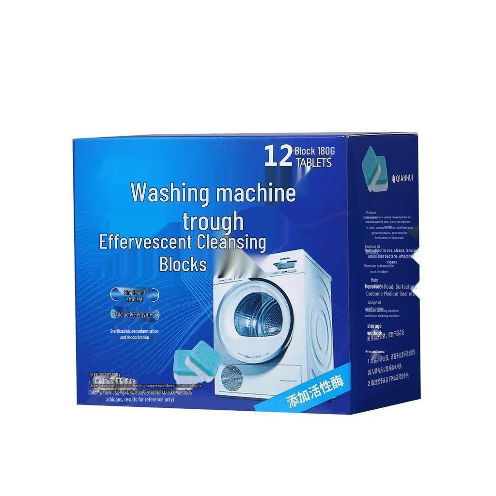 Effervescent Tub Cleaner Tablets for Automatic Front-Load Washing Machines: Stain Remover & Descaler