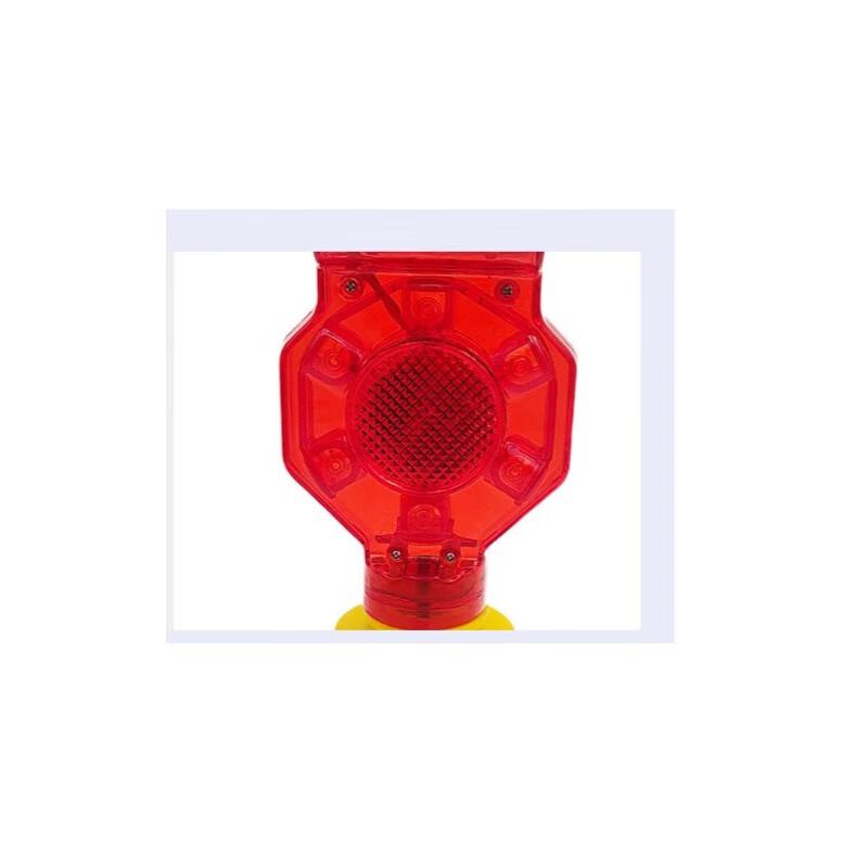 OLOMM Solar LED Warning Roadblock Light