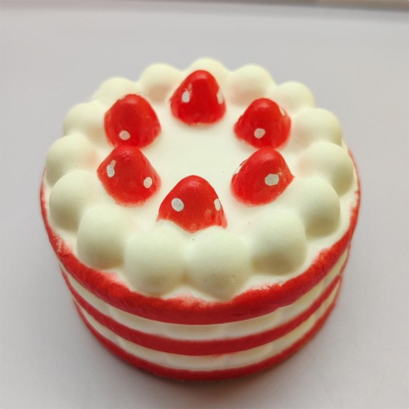 Strawberry Cake Slow Stress Relief Toy Soft Pressing Food Toy For Stress Relief Kids Gifts And Desktop Decoration