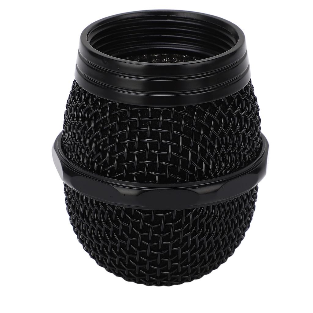Microphone Ball Head Mesh Grill Stainless Steel Mic Mesh Cover Replacement Black