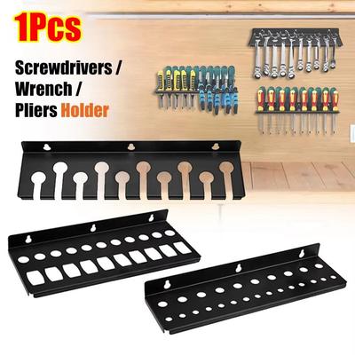 1Pcs Wall Mount Screw Organizer Steel Pliers Wrench Organizer Holder Hardware Tool Organizer