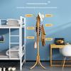 Ele Iron Art Floor Standing Clothes Hanger European Simple Entrance Coat Ra Creative Design Non-Slip Structure Metal Body