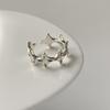 Geometric Shape Stunning 925 Silver Ring Perfect For Elegant Casual Or Formal Events