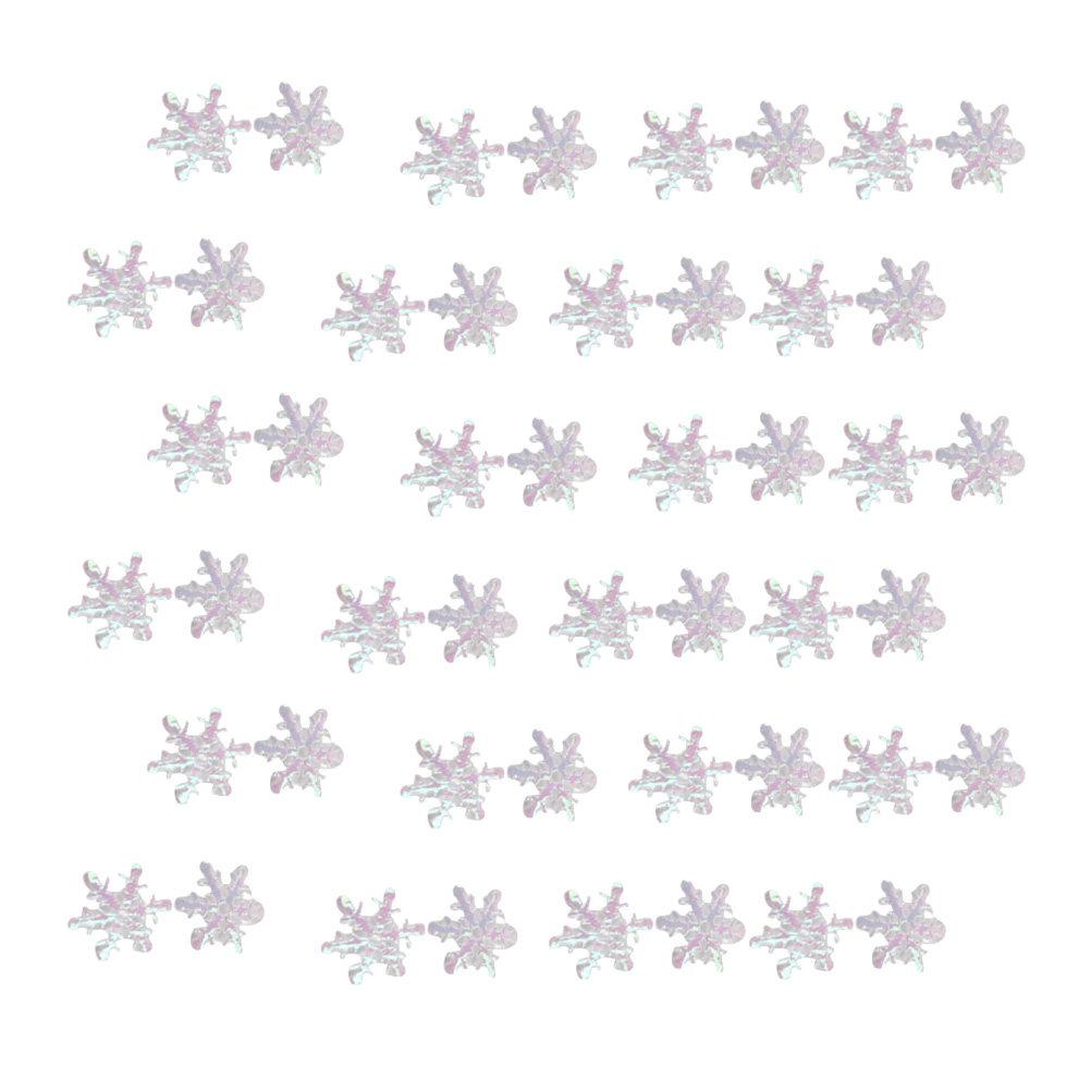 2Packs Christmas Snowflake Confetti White 1.5cm Glitter Plastic Snowflakes Snowflake Decorations Winter Party Wedding Holiday