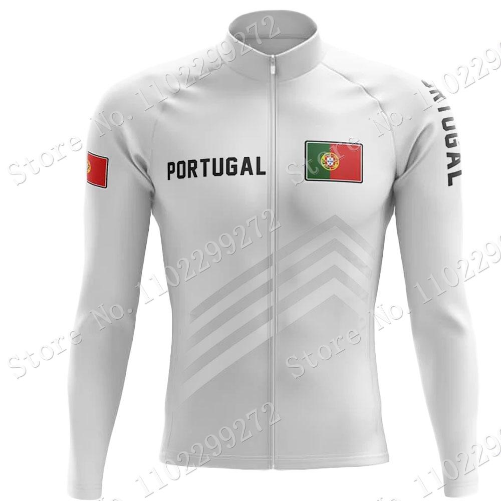 New Portugal National Team Cycling Jersey Set Winter Mens Long Sleeve Clothing Suit MTB Bike Road Pants Bib Ropa Ciclismo
