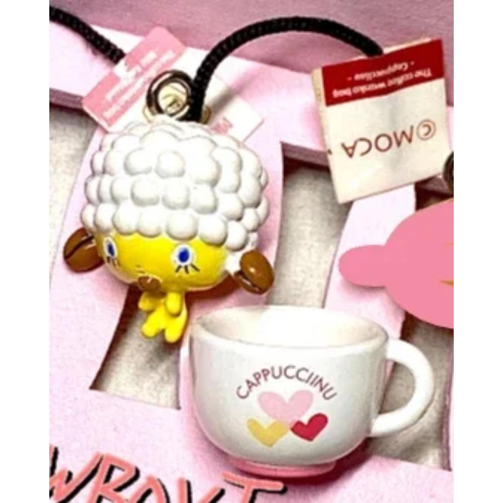 Capsule Toys Mini Mocha Coffee Beans Dog Aromatherapy Q Version Bean Coffee Beans and Cups Cute Pendant