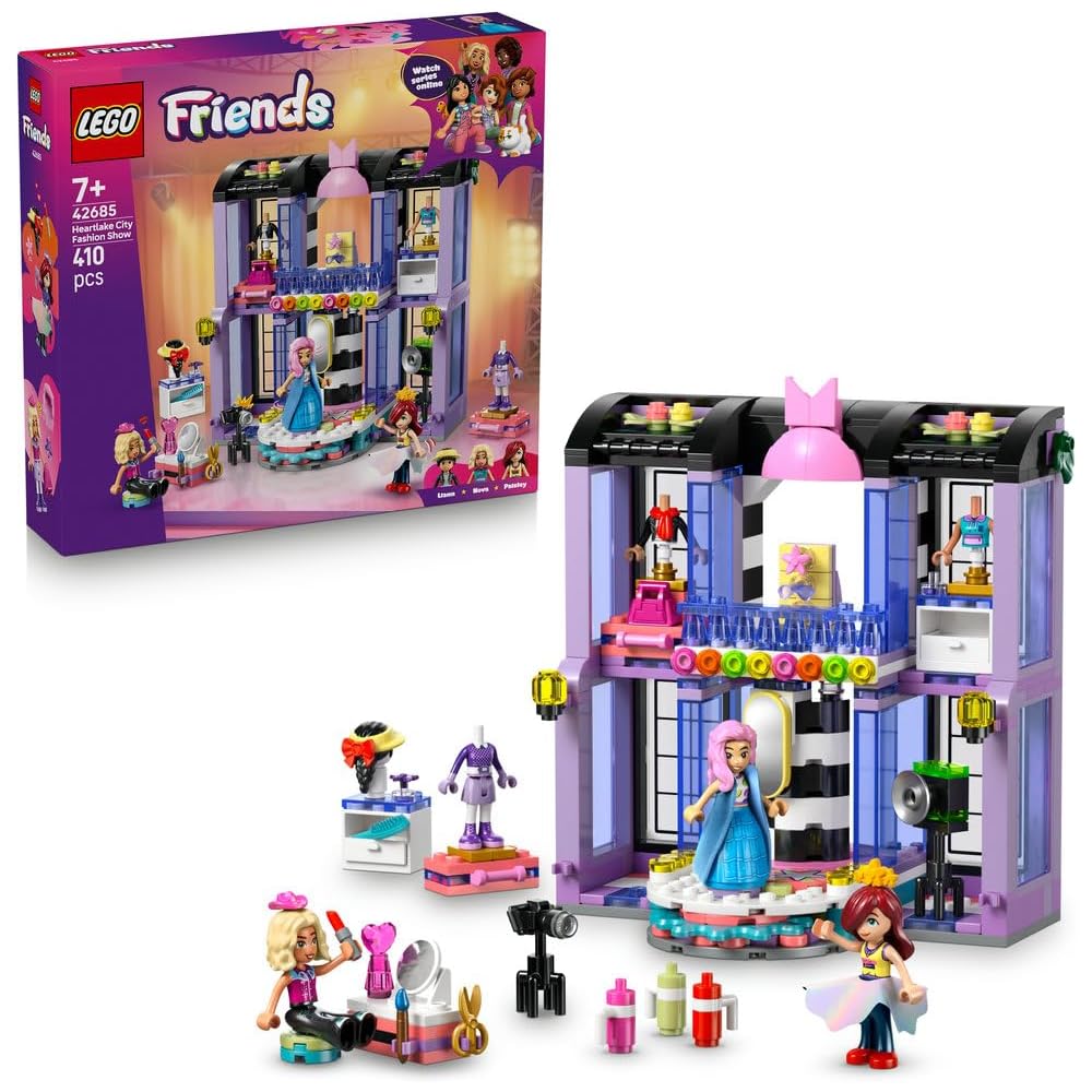 LEGO Friends Heartlake City Fashion Show Building Set 42685 for Kids Ages 7-9, Creative Play Toy