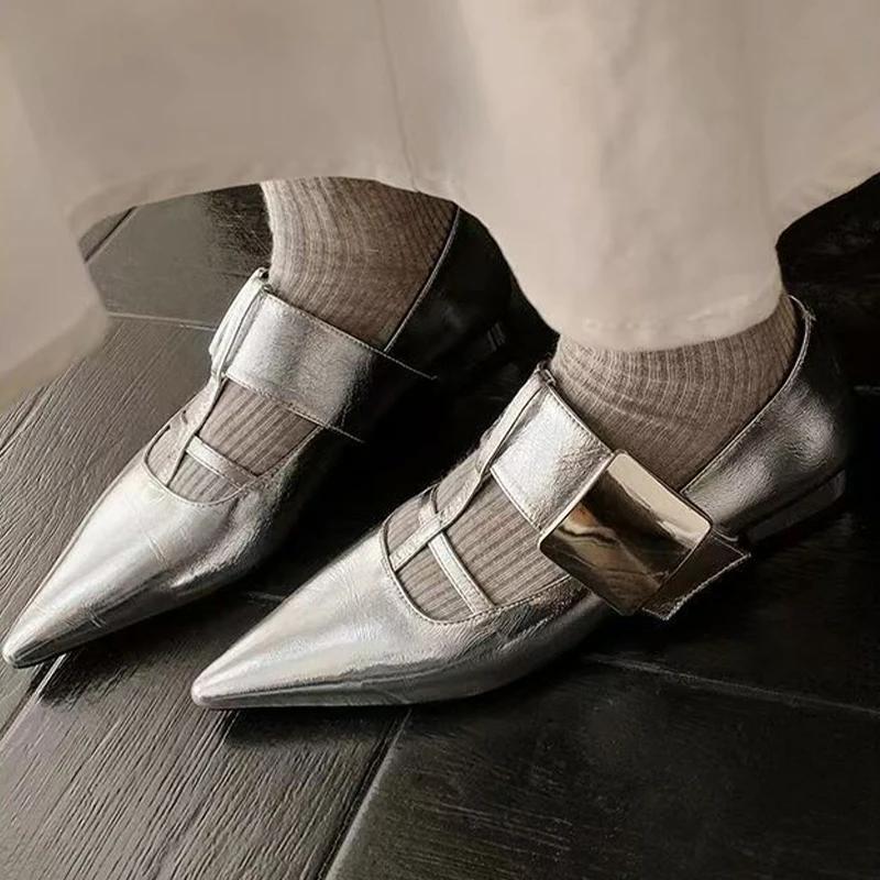 Fashion Pointed Toe Women Elegant Shoes Flats Sexy Dress Sandals Woman Summer 2025 Designer New Shoes Luxury Fashion Zapatos Be Mujer