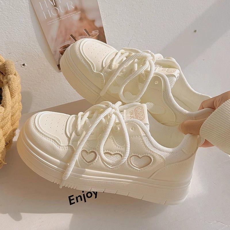 Summer Women's Shoes Breathable Little White Shoes Mesh Mesh Shoes 2025 Popular with Skirts Shoes Versatile Platform Sports Board Shoes