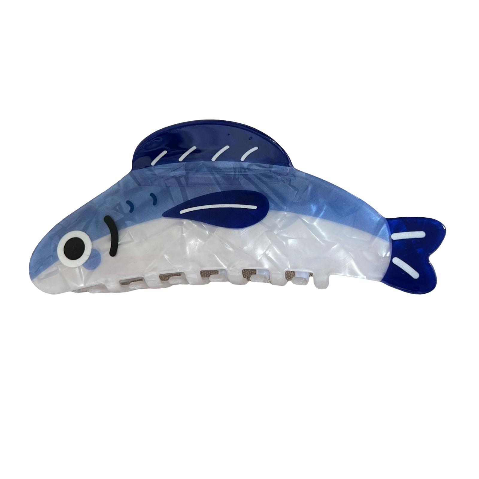 

Мультяшная заколка-краб для волос в форме рыбки, с сильным захватом, модные аксессуары для волос для занятий в спортзале и повседневных выходов S