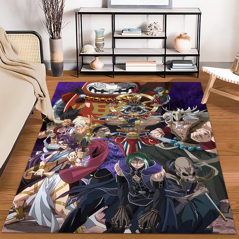 "Anime Warrior Characters Printed Carpet with Vibrant Colors for Home Decor" Suitable for use as an anti-slip for living room bedroom sofas