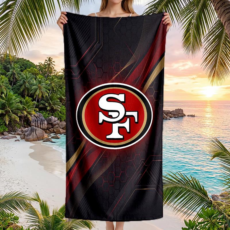 Asciugamano da Spiaggia alla Moda San Francisco 49ers Asciugamano Portatile Morbido ad Asciugatura Rapida per Nuoto Campeggio Vacanze