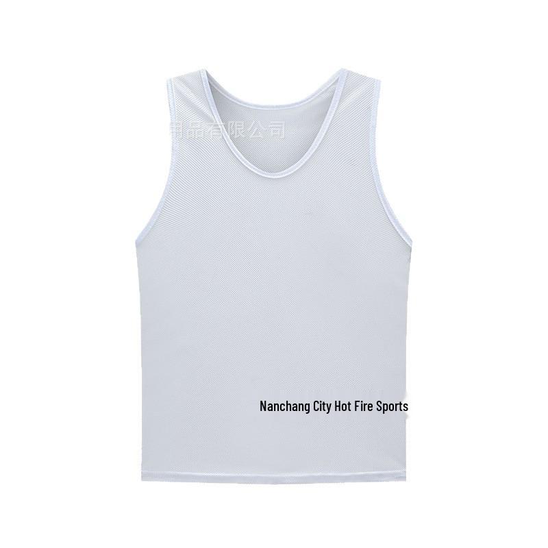 Numbered Mesh Training Vest for Team Sports Competition Uniforms with Custom Logo