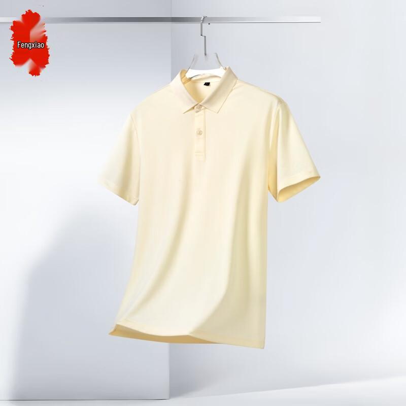 Fengxiao Men s 2026 Summer Ice Silk 7A Antibacterial Polo T-Shirt 3XL