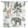 Tropical Vintage Elephant Giraffe Sheer Curtains Bedroom Voile Curtain Living Room Window Sheer Curtains Kitchen Tulle Drapes