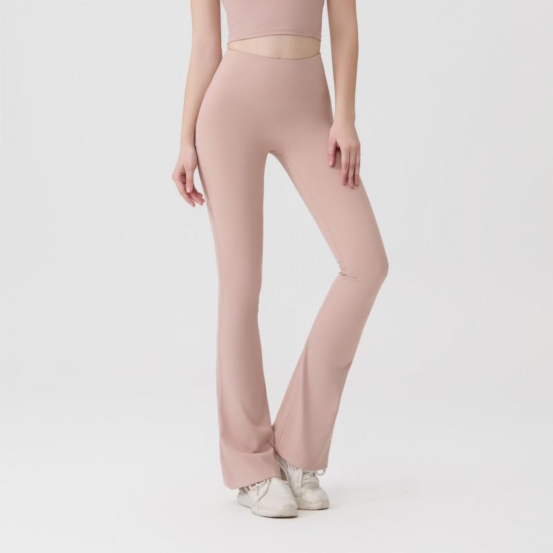 Womens High-Waisted Flared Yoga Pants Slim Fit Quick Dry Tummy Control Workout Leggings