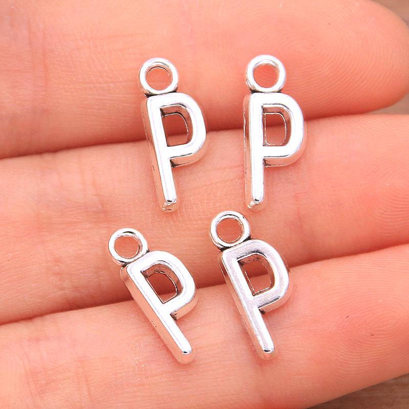 Zinc Alloy Alphabet Charms: 2 Colors, 26 Letter Pendants for Jewelry, Handbag, and Mobile Phone Accessories