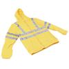 Herren Warnschutz-Sweatshirt Hohe Sichtbarkeit Reflektierende Streifen Reißverschluss Fleece Winddicht Hi Vis Sicherheitsjacke Gelb XL