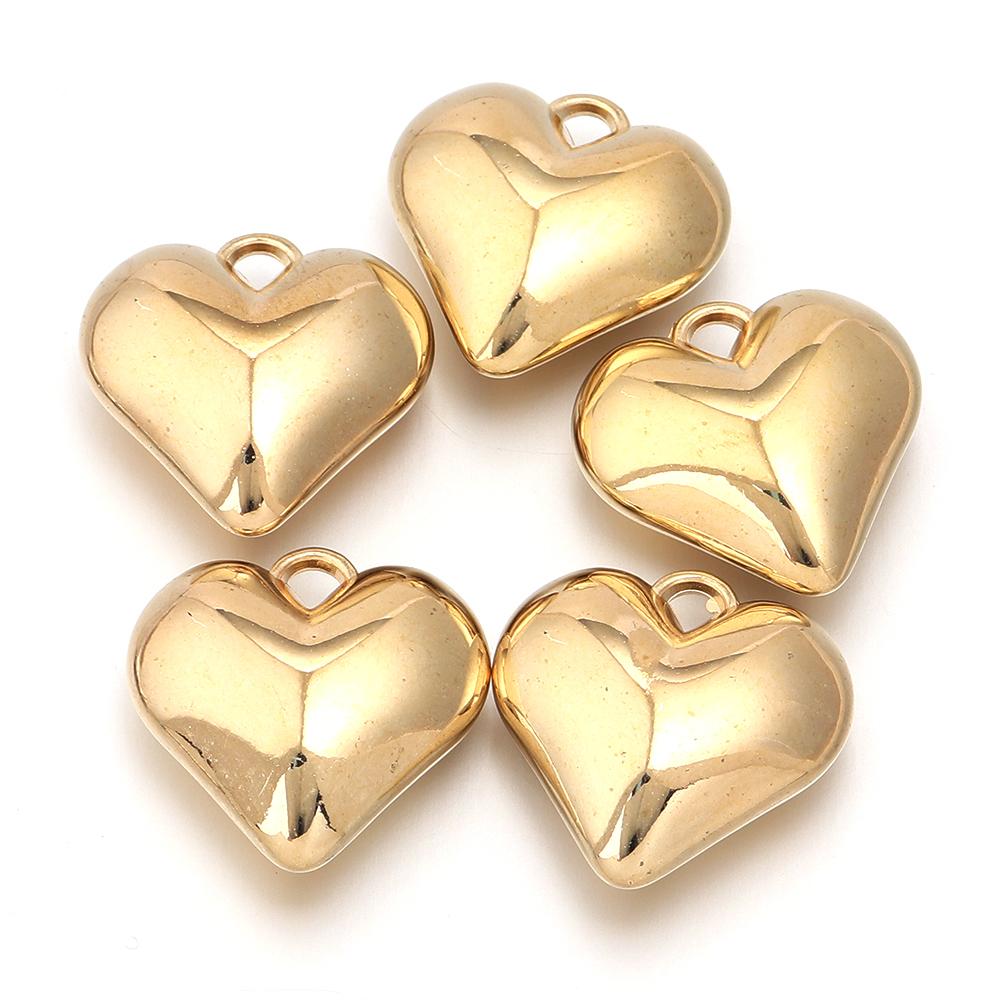 10pcs/lot Love Heart CCB Charms Plastic Charms Pendants For Jewelry Making DIY Handmade Bracelets Necklace Earrings Accessories