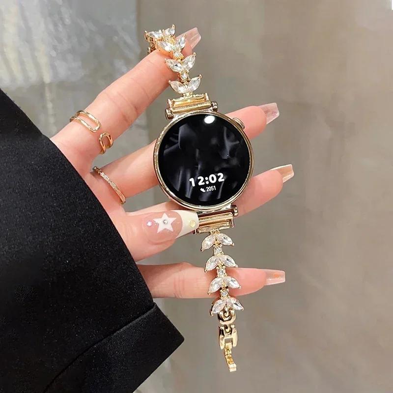 

Crystal Mermaid Bracelet for Huawei Watch Band GT 4 41mm Women Jewely Straps for Huawei Watch Fit 3 Watch Accessories 18 20 22mm 18mm золотой
