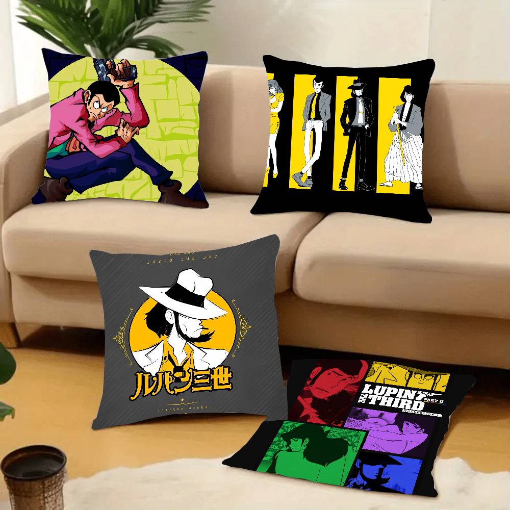 A-Arsène Lupin III Kissenbezug Sofa Dekorativ Zuhause Doppelseitiger Druck Kurzer Plüsch Kissen Kissenbezug Weihnachtsgeschenk