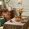 Christmas Tablecloth Nordic Style Red Green Checkered Dining Coffee Nightstand Picnic Cloth