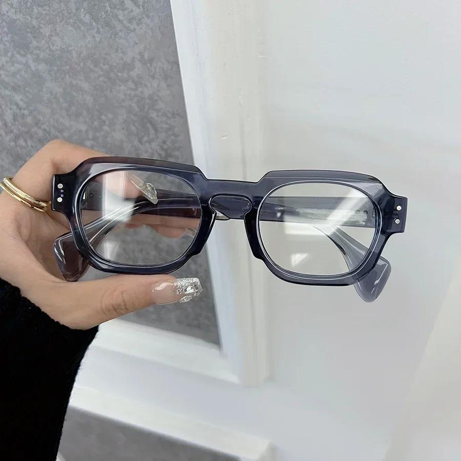 Square Anti Blue Light Glasses Fashion Retro Classic Women Men Computer Gaming Eye Protection Plain Spectacles
