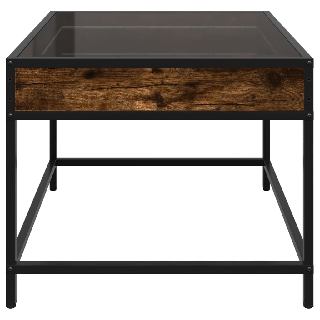 Infinity LED Coffee Table in Smoked Oak 50x50x41 cm