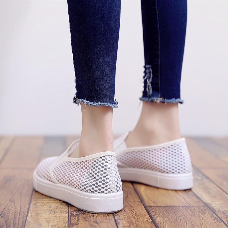 Slip On Mesh Breathable Shoes for Women Comfortable Casual Summer Sports High Quality Sale Korean Deals 39 Flat Woman Footwear