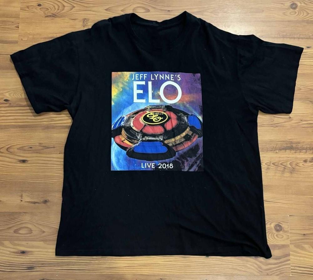 2018 Тур ELO Electric Light Orchestra Футболка Черная Унисекс S-5XL 1G0370 Унисекс Футболка XXXXL