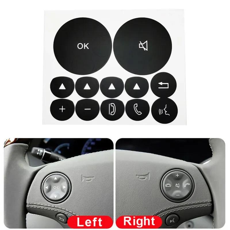 For Mercedes-Benz W221 W222 2006-2009 Car Steering Wheel Black Button Repair Sticker Interior Accessories