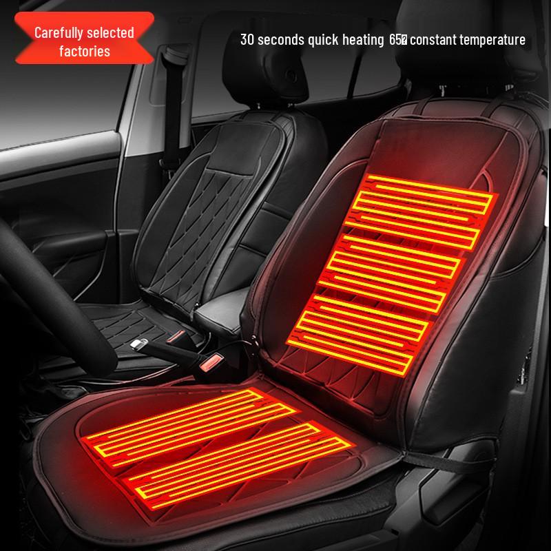 Uniwersalna elektrycznie podgrzewana pluszowa poduszka na fotel samochodowy 12V